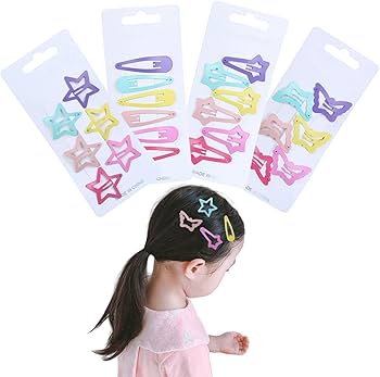 Amazon.co.jp: パッチンピン 子供 24個セット 6色 ヘアクリップ